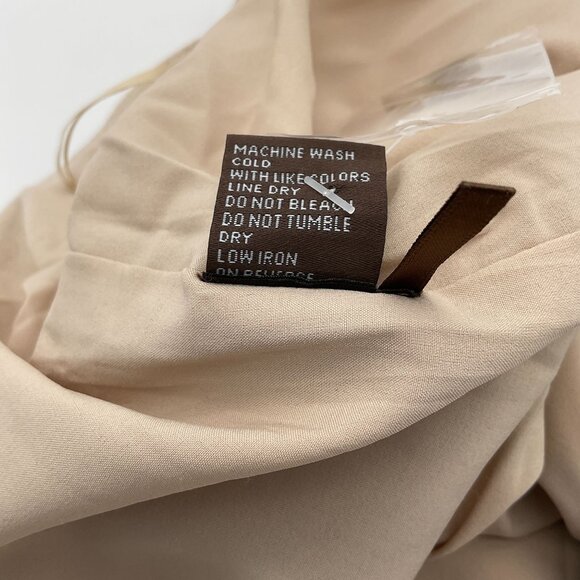 J.McLaughlin Raven Lt Camel Faux Stretch Suede Button Tab Accents Skirt 12 NWT - Picture 8 of 8